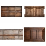 **Old, worn, decorative wood paneling, wainscoting, Victorian. 3d model on a white background --s 50 --v 5.2 --raw** - <@944665066429624330> (fast)