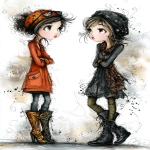 **monotreme girl friends --sref <https://s.mj.run/3IN1fa37dS0> --ar 51:67 --s 400 --c 30 --q 4 --p 4x7uqag jh81ly1** - Image #3 <@1059634795207991457>