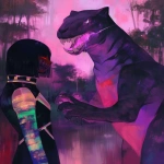 **plasma diplodocus befriends plasma saber tooth tiger --ar 4:5 --niji 6 --p 1ko4kyo --sref 7337 696968 73 --sv 4 --raw** - Image #4 <@948741381743083580>