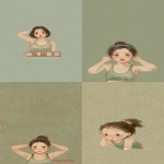 **a cute cartoon girl character sweating with visible sweat beads and flushed cheeks, wearing a simple sleeveless tank top, big expressive eyes and dynamic pose conveying heat and exertion, soft pastel color palette with light shading, clean bold line art, in the style of 3812017171 --ar 9:16 --sref 3890862722** - <@1391658406728826971> (fast)
-# Create, explore, and organize on [midjourney.com](<https://midjourney.com/imagine?from_discord=1>)