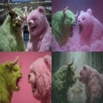 **Green fuzzy Bull vs. pink fluffy Bear, Wall Street --ar 3:2 --v 7.0 --s 105 --exp 50** - <@1069784779991548015> (relaxed, stealth)