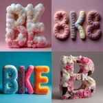 **frosting coated letters and numbers that spell B8KE** - <@790739750008127498> (fast)
-# Create, explore, and organize on [midjourney.com](<https://midjourney.com/imagine?from_discord=1>)
