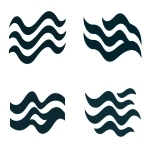 **simple, flat vector logo silhouette of river currents, simple and minimalistic --ar 2:1 --v 7.0** - Variations (Strong) by <@696956474584334417> (fast)