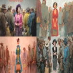 **a wealthy well dressed woman shopper in Costco, surrounded by people in dirty and worn clothing, style of Pixar animation, --ar 5:3** - <@1062998643696750602> (fast)