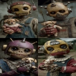**alien robot holding a tiny marionette robot puppy --ar 9:16 --p qzzugql --s 1000 --v 7.0** - <@1071437900610293863> (fast)