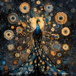 **a peacock with manifold mosaic murmuration feathers --p fdud7wh --s 1000 --v 6.1 --style raw** - Image #1 <@1135636698060038216>