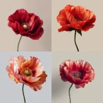 **realistic poppy flower, plain background** - <@1153004013885866004> (fast)