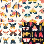 **Mr. Boddington Studio Art, repeated pattern, bright colors, fine details, moth --tile --v 6.1** - <@936929561302675456> (fast)