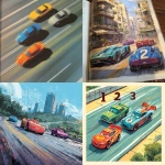 **grade school textbook page that shows car 1 is faster than cars 2 and 3** - <@1090364262091866152> (fast)