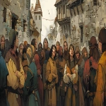 **<https://s.mj.run/eXUtDvtVT9g> a small crowd of medieval townsfolk huddled together, scared, --ar 2:1 --v 6.0** - Upscaled (Subtle) by <@478047972412620803> (fast)
-# Create, explore, and organize on [midjourney.com](<https://midjourney.com/imagine?from_discord=1>)