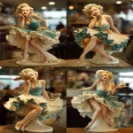 **a statue of marelyn monroe as Objet d'art kitsch --ar 5:7 --v 7.0 --raw** - Variations (Strong) by <@1071135204846096475> (relaxed)