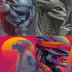 **1980's poster of a Xenomorph using a reptilian 80s hair band --ar 3:4 --s 475 --c 25 --w 5 --v 7.0** - <@1071437900610293863> (fast)