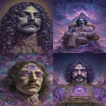 **cover art for Yankovic's Almagest of the Purple Nurple --v 7.0 --draft --exp 75 --ar 5:7 --p 47ac2xs** - <@926596241574461530> (fast)