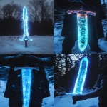 **glowing great twohanded sword with polar vortex effect --ar 9:16** - <@1120759456498725045> (fast, stealth)