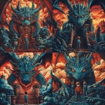 **children's book illustration of the boy standing in front of the dragon throne with a little chief dragon with spectacles --sref <https://s.mj.run/xd_C39T2Uk4> --s 250 --v 6.1 --raw** - <@1071135204846096475> (fast)
