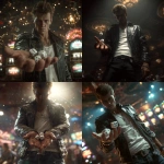 **a photorealistic image of a man with short spiked brown hair in a black leather jacket, white tshirt and jeans, standing in a crowded casino holding a pair of dice in his hand palm facing up. Make the man somewhat in shadow. Make it a low angle shot with a spotlight shining down on the hand holing the dice ar 3:2** - <@1079878313302048812> (fast)
-# Create, explore, and organize on [midjourney.com](<https://midjourney.com/imagine?from_discord=1>)