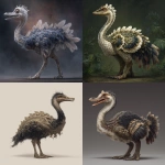 **hybrid creature based on ostrich and crocodile DNA, speculative dinosaur evolution, biomechanical feathers, prehistoric jungle** - <@823848252146450434> (fast)
-# Create, explore, and organize on [midjourney.com](<https://midjourney.com/imagine?from_discord=1>)
