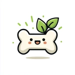 **A cute, simple flat vector illustration of a smiling cartoon bone with a happy face and blushing cheeks. The bone has clean, rounded lines and a pair of green leaves attached to it, symbolizing health and nature. Radiating lines around the bone emphasize its cheerful and energetic vibe. White background.** - Image #4 <@1100010158496686091>