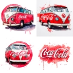 **minimalistic logo in watercolor style, classic coca cola, vine red color, white background, watercolor style and vector art** - Remix (Strong) by <@1320457712504537179> (fast)
-# Create, explore, and organize on [midjourney.com](<https://midjourney.com/imagine?from_discord=1>)