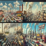 **High-resolution artist’s impression of a gigantic fictional ‘USED CAR FACTORY’. Thousands of second-hand cars move along conveyor belts through an immense industrial complex, being buffed, repainted, and re-badged as they travel toward bright dealership yards overflowing with cars. Enormous chimneys puff out clouds shaped like car silhouettes. A giant sign reads ‘USED CAR FACTORY’ in bold industrial lettering. Trucks arrive loaded with dented vehicles while shiny cars glide out on conveyors into showroom forecourts. Scene is tongue-in-cheek yet ultra-realistic slightly absurd in scale, cinematic, detailed, non-futuristic. Wide aerial view with exaggerated perspective, warm daylight, photorealistic textures, architectural visualisation style, 16:9 composition, cinematic lighting, 8K resolution, --ar 16:9 --v 6.0 --raw** - <@1098201299582988349> (fast)
-# Create, explore, and organize on [midjourney.com](<https://midjourney.com/imagine?from_discord=1>)