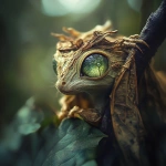 **a real wild fae in the rainforest, emerald eyes, netsuke influenced photograph in the style of brian froud** - Image #3 <@375830511882338304>