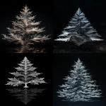 **a fluvioglacial christmas tree, 2D, reflective silver foil, black background --ar 9:16** - <@1053937495752052807> (fast)
-# Create, explore, and organize on [midjourney.com](<https://midjourney.com/imagine?from_discord=1>)