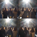 **sunlight coming through and a group of girls walking together, maybe from the back these ladies are professional and get along very well, not focus on faces --v 7.0** - Variations (Strong) by <@1252063252683296788> (fast)