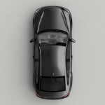 **3D rendering of a black car, top view, rendered from the top, simple 3D, C4D, blender, plain floor --v 7.0** - Image #1 <@1090235509290319903>