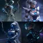 **moonstone space archer, scifi armor, glowing accents, high definition cgi --chaos 10 --ar 3:4 --raw --profile fr5icxv --v 7.0** - <@314549600381960196> (relaxed)
-# Create, explore, and organize on [midjourney.com](<https://midjourney.com/imagine?from_discord=1>)