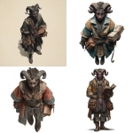 **a top down VTT virtual table top token, clear background, a hardened tiefling wizard with ashen, slightly reddish skin, horns curve naturally back from forehead, dark, textured, realistic. eyes glow faintly, carries a worn spellbook in one hand, clothing is traveling leathers, subtle carnival-style flourishes, and hints of a wandering performer’s past, fantasy roll20** - <@758604467146588180> (fast)
-# Create, explore, and organize on [midjourney.com](<https://midjourney.com/imagine?from_discord=1>)