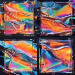 **<https://s.mj.run/CJtdvJY0Q8g> Abstract sci-fi trading card background featuring a warped iridescent plastic sheet with intense liquid-metal rainbow reflections, stretched and clamped to a high-tech frame, glowing with deep blues, fiery oranges, and neon pinks. Surreal glossy surface with fluid distortions and refracted light patterns, hints of circuit-like mechanical parts and futuristic hardware embedded around the edges. Hyper-detailed, cinematic lighting, ultra-modern aesthetic, no characters or text, vertical composition --ar 2:3 --quality 2 --v 7.0** - <@1007029574430892245> (fast)
-# Create, explore, and organize on [midjourney.com](<https://midjourney.com/imagine?from_discord=1>)