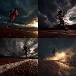 **dramatic lighting, school athlete running on track, dramatic angle** - <@1080232511734554834> (fast)