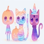 **pumpkincatclaymation inktober --chaos 20 --ar 16:9 --profile jxedwsk --niji 6 --sref 4294520455** - Image #4 <@937851746712186921>