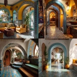 **interior of a home done in a style combining Moroccan design and architecture and Hobbit design and architecture, bright Moroccan tile and colors** - <@966519024106217482> (fast)
-# Create, explore, and organize on [midjourney.com](<https://midjourney.com/imagine?from_discord=1>)