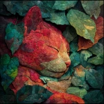 **a red and green leafs painting about nature, sleeping anime kawai cats and mixed more colourful abstract more street art mesh red cat more present** - Image #2 <@1103302811522977882>
