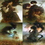 **Anime Movie Still, a handsome man, evil king, cinematic, depth effect, full body, magic, monsters, demons, dark, dark magic, ominous, opalized wood --raw --niji 6 --p w36chcu vv1gqvp --ar 9:16 --sref 169012778** - <@347448894403379200> (fast, stealth)