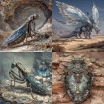 **journey to farawaylands, mantis polycrystal feathers being, amidst, ceremonial megalithic maze, stunning unreasonably fine details --ar 2:3 --exp 50 --profile t6z9kb1 --v 7.0** - <@382992103153598464> (relaxed, stealth)