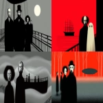 **<https://s.mj.run/IqAqh2L-vYM> cinematic scene, fright night airship silent film ghoul ghosts --ar 16:9 --sref 4164224118 1790559788 1471357044 1354569129 <https://s.mj.run/ubVHqnmk7Wk> --p 65m41ur --sw 50 --exp 10 --v 7.0 --iw .50 --c 3 --w 3** - <@1059292469474373672> (relaxed, stealth)