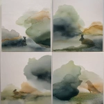 **<https://s.mj.run/76nQsCFJXrs> <https://s.mj.run/IAncUHal7b4> layered abstract background with realistic hare in a misty grassland --ar 3:4** - Remix (Strong) by <@1174607986799423548> (fast)