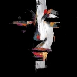 **an abstract face created with bold fragmented strokes, each stroke is short and separate, each stroke just highlight some part of the face, black background, white strokes ar 16:9** - Image #3 <@596991077408309248>