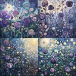 **a manifold mosaic murmuration of purple roses and starlight --personalize rw26mxf --v 6.1** - <@1002641696158384279> (fast)