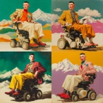 **snowflake macrophotography male motorized wheelchair and disability accessible fashion design sketch --p o4l8lp8** - Variations (Strong) by <@948741381743083580> (relaxed)
-# Create, explore, and organize on [midjourney.com](<https://midjourney.com/imagine?from_discord=1>)