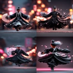 **handsome, young chinese man holding a fan, wearing a black and white soft, flowing Hanfu style robe, in a full body, flying in the air pose --ar 18:25 --p f6gpn1a --v 7.0** - <@1064451214823129168> (fast)