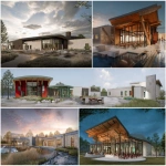 **collage of institutional buildings including community centers, healthcare facilities, gathering spaces, welcoming architecture, community-focused design --ar 4:3** - Image #3 <@794327127260266516>