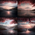 **blueprint Heavenly wonderland valley,Wide shot,Eye-level view,Cascading waterfalls, serene river, abundant pink cherry blossoms, mossy green hills, distant misty mountains, numerous pink/red butterflies + Hanging blooms, falling petals on water, sparkling light particles, ethereal mist,Butterflies fluttering, water flowing,Magical sunlit daytime,Distant misty mountains, glowing sun background,Ethereal, idyllic, dreamlike, vibrant atmosphere,Hyperrealistic photography, fantasy illustration, luminous style,Ultra-detailed, 8K quality,Bright ethereal sunlight, soft highlights lighting,Soft pinks, blues, greens, red butterflies, golden light colors --ar 9:16 --v 6.0 --s 250 --p hzbw227** - <@1310799197464821800> (fast)