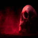**dramatic close-up of a human skull, intense side lighting, jet-black background, red glowing fog at the bottom, horror thumbnail style, strong contrast, sharp details, ominous look, bold scary atmosphere, cinematic horror composition --ar 16:9 --v 7.0 --q 2 --raw** - Upscaled by <@873162142306672690> (fast)
-# Create, explore, and organize on [midjourney.com](<https://midjourney.com/imagine?from_discord=1>)