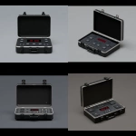 **<https://s.mj.run/bNRyW6AKQzs> <https://s.mj.run/7IMiCBizWbk> open black suitcase containing a bomb controller, realistic product design, simple internal layout, one central digital countdown screen with red numbers, several oversized square buttons on both left and right sides, clean and minimal interior, real-world materials, soft shadows, neutral studio lighting, high-resolution render, product photography style** - <@843005989737201707> (fast)