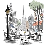 **panopticon ; in style of mechanical pencil sketch with cross hatching lines withough contour lines, pecil stokes --no contour lines, anime, manga, colors --ar 16:9 --raw --sref 3717171728 --v 7.0** - Image #4 <@1135636698060038216>