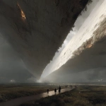 **vertical roads, natural arch bridges, thundering massive cracks in the earth to the abyss,photo, architectural, white organic smooth concrete bunker in marshlands and grass fields, giant stadium Opera house, misty atmospheric conditions, crowds of hovering people, giant boulders levitating in the sky, lens flare as ships travel past, moonstone traffic light drones above the road, realistic lighting, spire, huge structure, orange lights, waterfall, war, Image #4 white willow trees, crepuscular rays <@1077492926550134864> Image #4 <@1077492926550134864> --v 7.0 --p 3yk8su5** - Image #2 <@1077492926550134864>