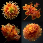 **extraterrestrial orange and yellow flower** - <@1005547182792900740> (fast)